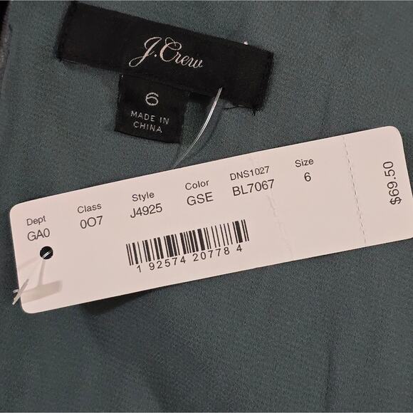 J. Crew Grey Crushed Velvet party Tank Top Size 6 and 4 Small New! - Picture 7 of 7